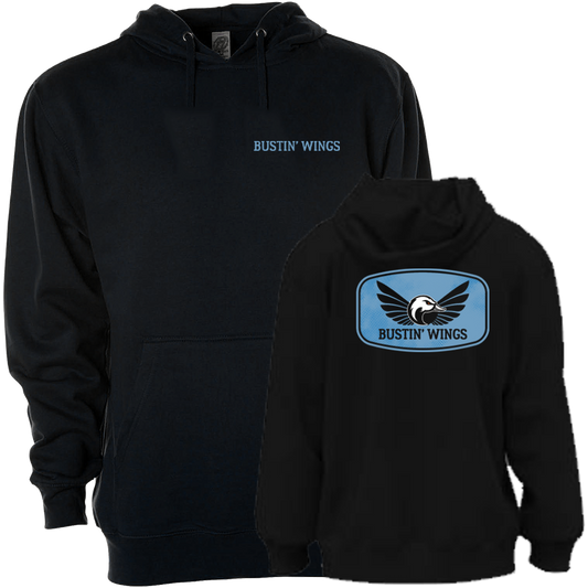 Hoodie Blue Logo Front & Back